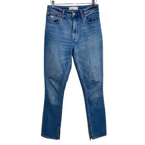 Abercrombie & Fitch Curve Love The Skinny High Rise Blue Denim Jeans Size 26 2 R